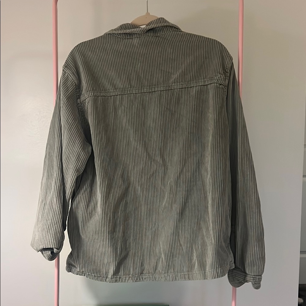 Zara Gray Ribbed Jacket - Picture 4 of 4